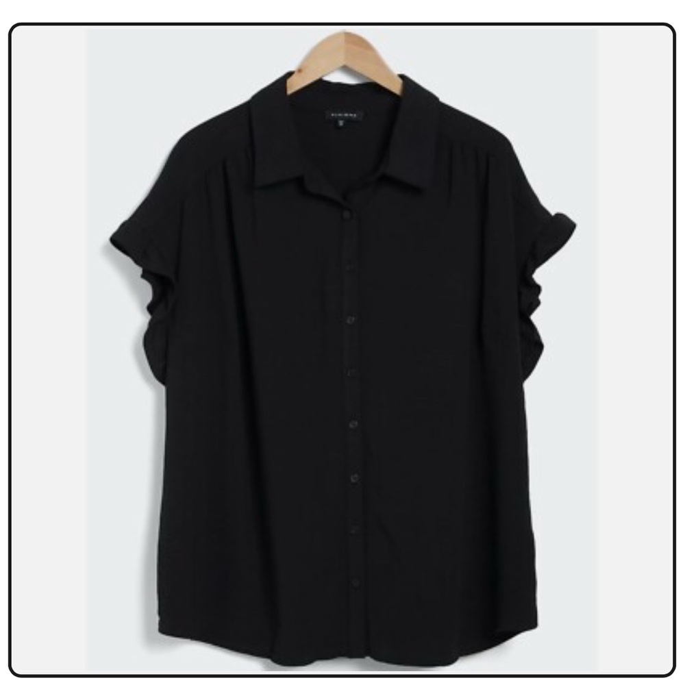 Pleione Black Short Sleeve Shirt